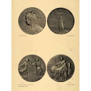  1908 Print Victoria Medal Hispanic Society America Emil 