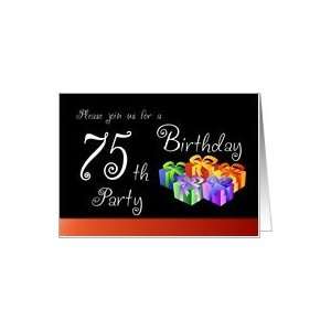  75th Birthday Party Invitation   Gifts Card Toys & Games