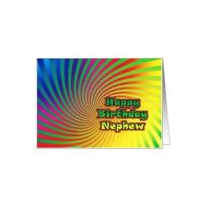  Happy Birthday Nephew ~ Cash Gift, dizzy rainbow Card 