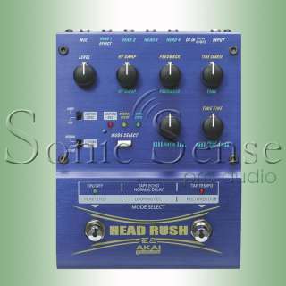 Akai E2 Headrush Delay/Looper Effects Pedal E2HeadRush New w Extended 