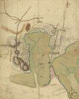 1775 Revolutionary War Battle Bunker Hill Boston Map  
