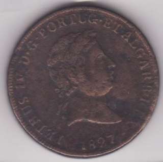 This is a Portugal 40 reis type of 1827 1828 in FINE condition 