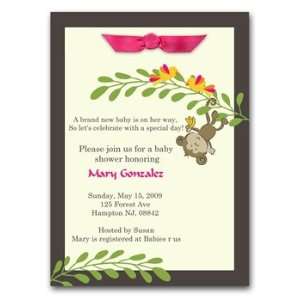  Monkey Baby Girl Shower Invitation: Health & Personal Care