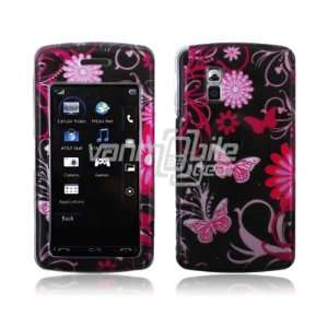 PINK BLACK BFLY DESIGN ACCESSORY CASE + LCD Sceren Protector for LG VU 