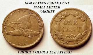 this one is a 1858 flying eagle cent it is