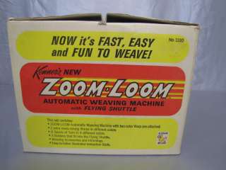 KENNER VINTAGE 1968 ZOOM LOOM AUTOMATIC WEAVING MACHINE IN BOX WITH 
