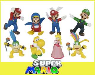   of Mario,Peach princess, yellow Yoshi,Luigi,Larry Bowser,Lemmy Bowser