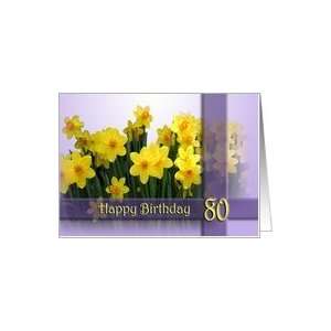  80th Happy Birthday Congratulations Card Card: Toys 