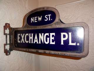 Vintage New York Stock Exchange NYSE Market Porcelain Antique Wall 