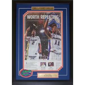 2007 Florida Gators Mens Basketball Celebration Framed 
