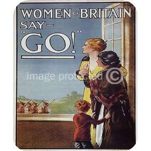  British World War I Propaganda Women Of Britain MOUSE PAD 