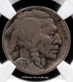 This is a 1937 D Buffalo Nickel authenticated by NGC with Fine Details 