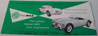 MG 1957 MGA Sales Brochure  