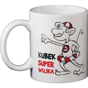   Funny Mug   Polish Super Wujek (Uncle) 10oz: Patio, Lawn & Garden