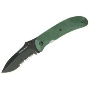 Ontario Knives 8788 Black Part Serrated Joe Pardue Utilitac Folder 