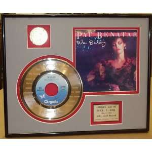  PAT BENATAR etched Gold Record Limited Edition Collectible 