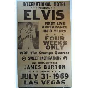  Elvis & His 1st Performance in 8 Years in Las Vegas Poster 