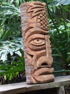 TIKI STATUE #106 Hawaiian Polynesian carving by PTC  