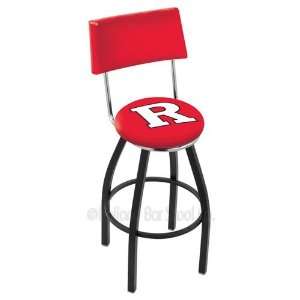   Knights Logo Black Wrinkle Swivel Bar Stool with Back 