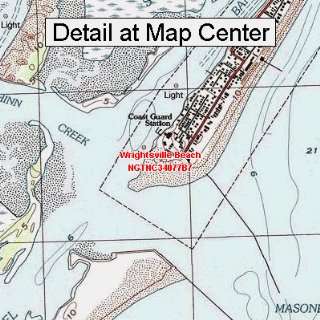 USGS Topographic Quadrangle Map   Wrightsville Beach, North Carolina 