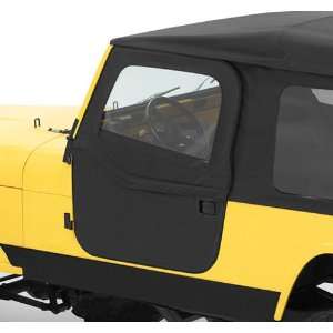   Jeep Wrangler 2 Pc Soft Doors   CJ / TJ   In Black Denim: Automotive