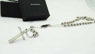 Beckham Rosary Titanium Steel Bead/Sweater Necklace  