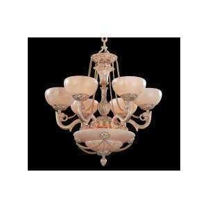  Crystorama 966 BZ Bravado Alabaster 6 Light Chandelier 