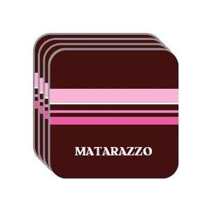 Personal Name Gift   MATARAZZO Set of 4 Mini Mousepad Coasters (pink 