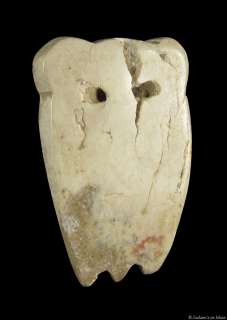 Neolithic Chinese Calcified Jade Cicada Pendant  