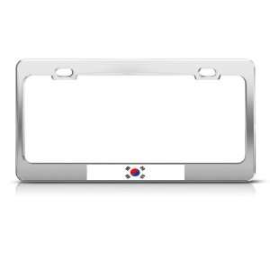 South Korea Koran Flag Country license plate frame Stainless Metal Tag 