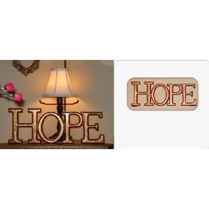  HOPE   Gold Word Art Decor for Tabletop or Wall (15W x 5 