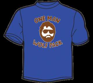 ONE MAN WOLF PACK T Shirt MENS funny vtg 80s hangover  