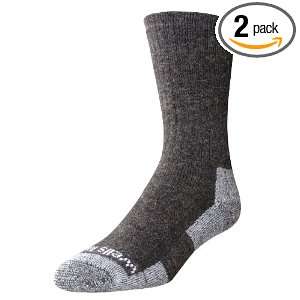 Wells Lamont 9332MN Mens Wool Crew Socks, 2 Pairs, Dark Grey, Size 9 