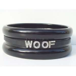  Crystal Woof Dog Bowl