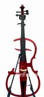 New Electric Cello Solid Wood Body silent Blue Black Yellow White 