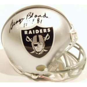  George Blanda Signed Mini Helmet   Oakland: Sports 