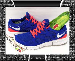 2011 Mens Nike Free Run 2 Royal Blue Red White US 8~12 Running Shoes 