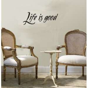  LIFE IS GOOD Unique Midnight BLACK Removable Vinyl WALL 