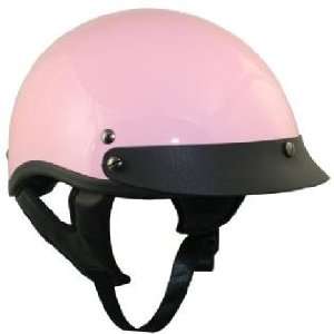 DOT Outlaw Solid Pink Womens Half Motorcycle Helmet Sz M  