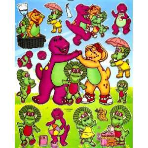  Barney the Purple Dinosaur Sticker Sheet BL043 ~ B.J. Baby 