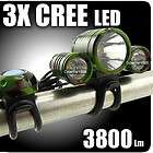 3x CREE XM L T6 LED 3800Lm Bike Bicycle Light Lamp HeadLamp HeadLight 