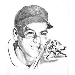  Lou Boudreau Cleveland Indians 10x12 Lithograph: Sports 