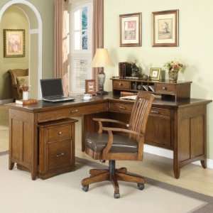   Computer Desk with Optional Hutch, Chair, and Filing Cabinet: Home