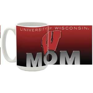   of Wisconsin 15 oz Ceramic Coffee Mug   Polka Dot