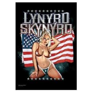  Lynyrd Skynyrd American Flag Fabric Poster Wall Hanging 