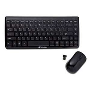  Verbatim Black USB Mini Wireless Slim Keyboard and Mouse 