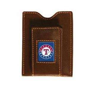  Texas Rangers Brown Leather Money Clip with Cardholder 