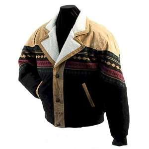    Navajo Style Suede Leather Winter Jacket (Large): Everything Else