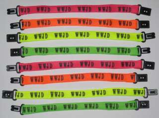   Bright W.W.J.D. Woven Bracelets *NEW* WWJD Bracelets 4 colors  