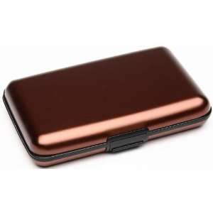  RFID PROTECTED CREDIT CARD CASE WALLET BROWN: Office 
